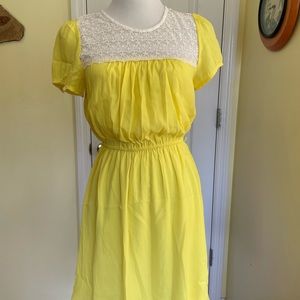 Forever 21 yellow dress with lace